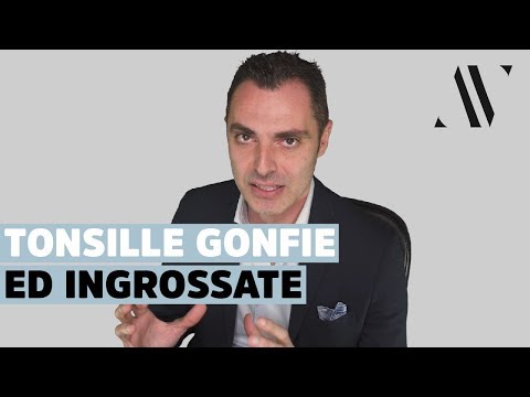 Tonsilla destra gonfia e orecchio